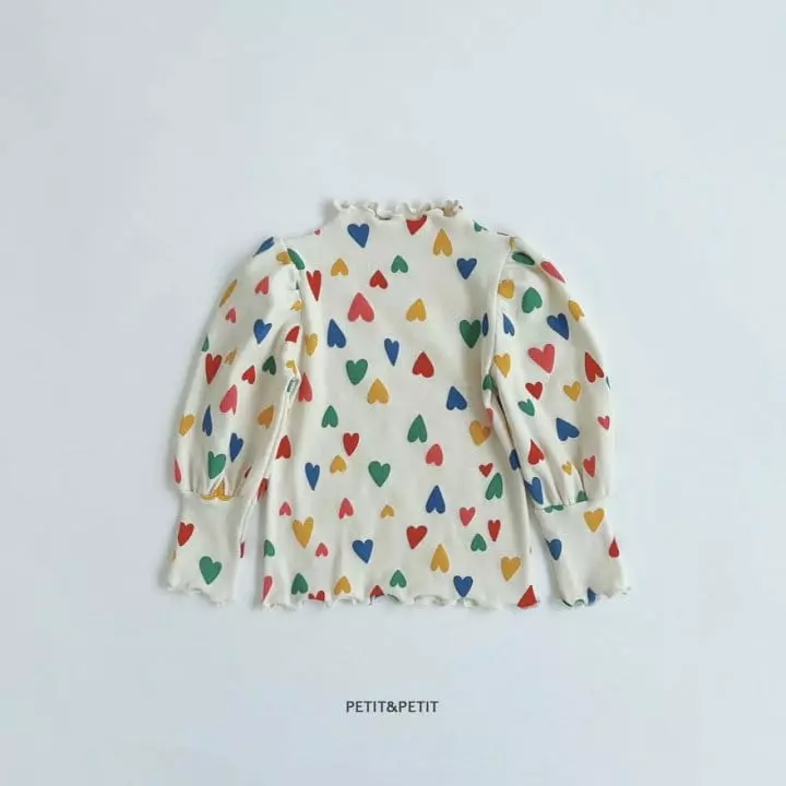 Petit & Petit - Korean Children Fashion - #kidsshorts - Love Heart Tee - 2