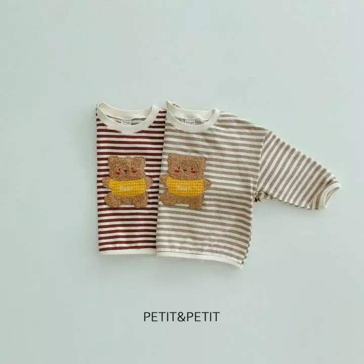 Petit & Petit - Korean Children Fashion - #kidzfashiontrend - Bear Piping Tee - 5