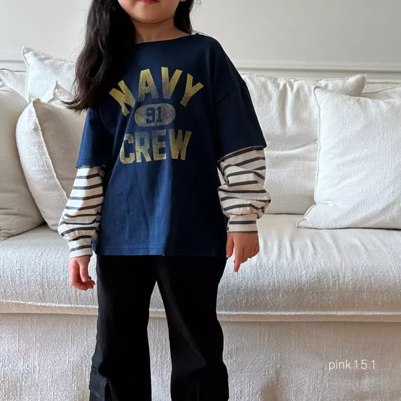 Pink151 - Korean Children Fashion - #childofig - Stripes Layered Tee - 7