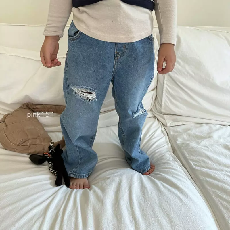 Pink151 - Korean Children Fashion - #childofig - Brush Jeans - 12