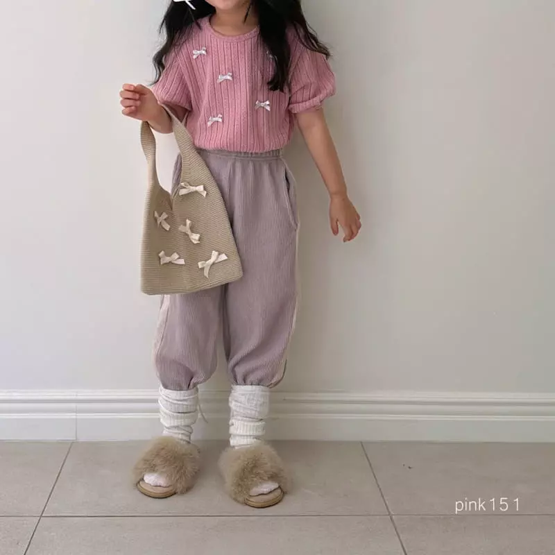 Pink151 - Korean Children Fashion - #fashionkids - Ribbon Knitt Tee - 11