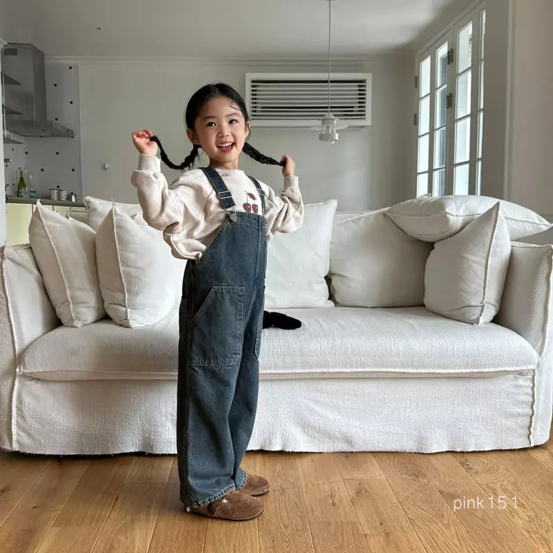 Pink151 - Korean Children Fashion - #fashionkids - Vinage Overalls Denim - 2