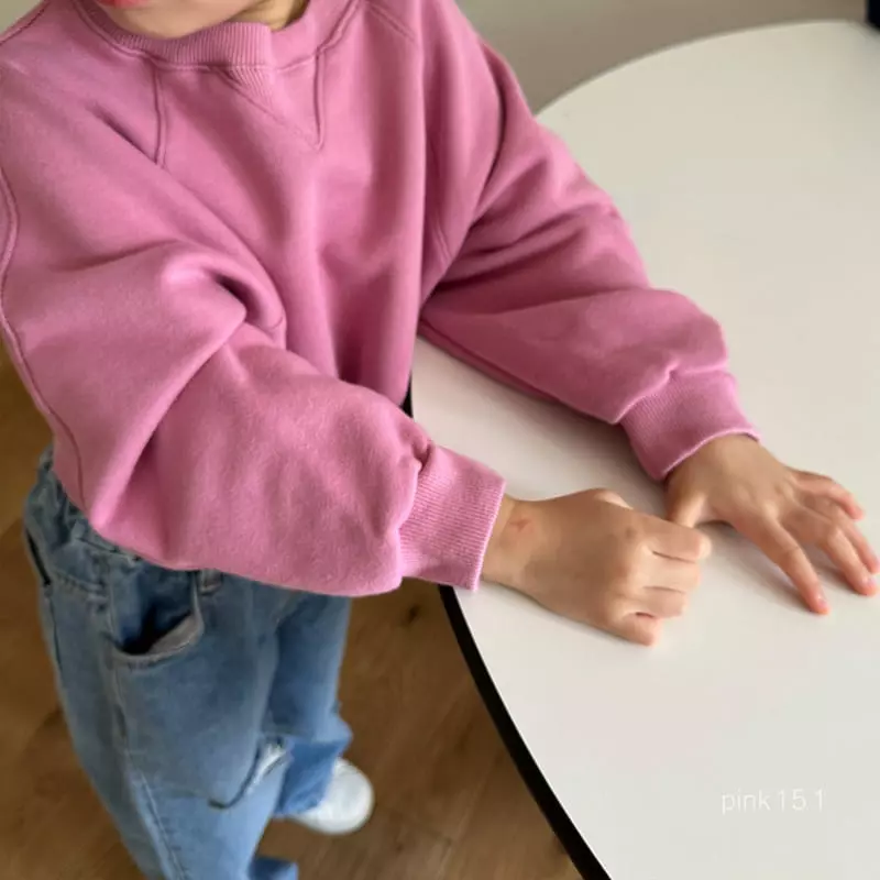 Pink151 - Korean Children Fashion - #kidsshorts - Crop Raglun Sweatshirt - 7