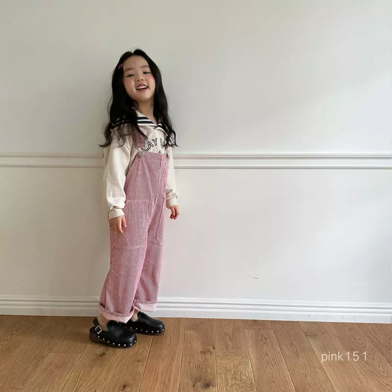 Pink151 - Korean Children Fashion - #kidsshorts - Vinage Overalls Denim - 3