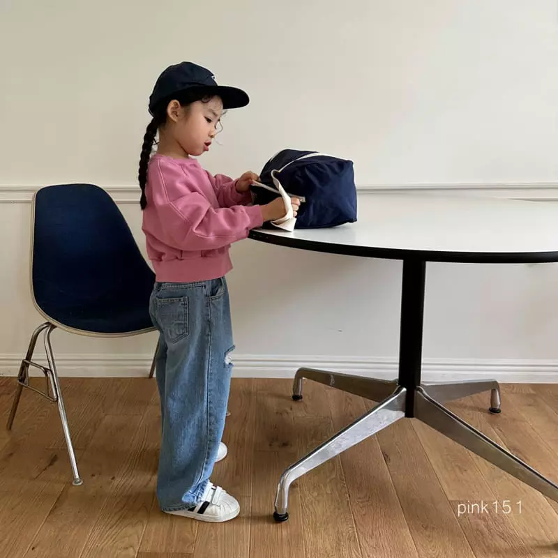 Pink151 - Korean Children Fashion - #kidsstore - Crop Raglun Sweatshirt - 8