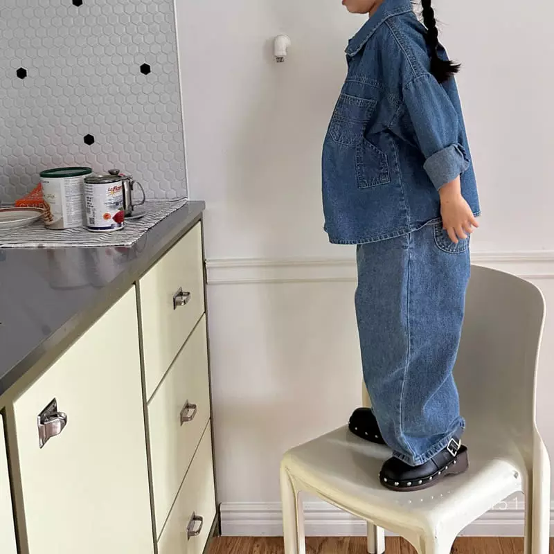 Pink151 - Korean Children Fashion - #minifashionista - Egg Wrinkle Jeans - 8