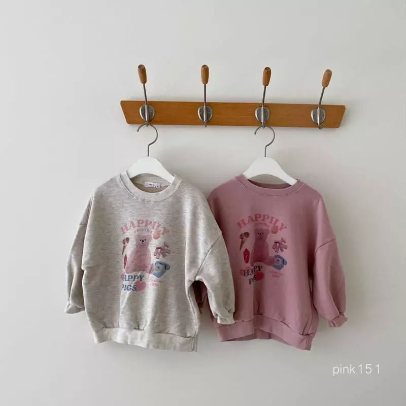 Pink151 - Korean Children Fashion - #todddlerfashion - Happy Teddy Sweatshirt with Mom