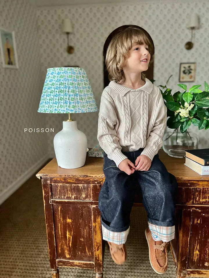 Poisson - Korean Children Fashion - #childofig - Tori Check Jeans - 12