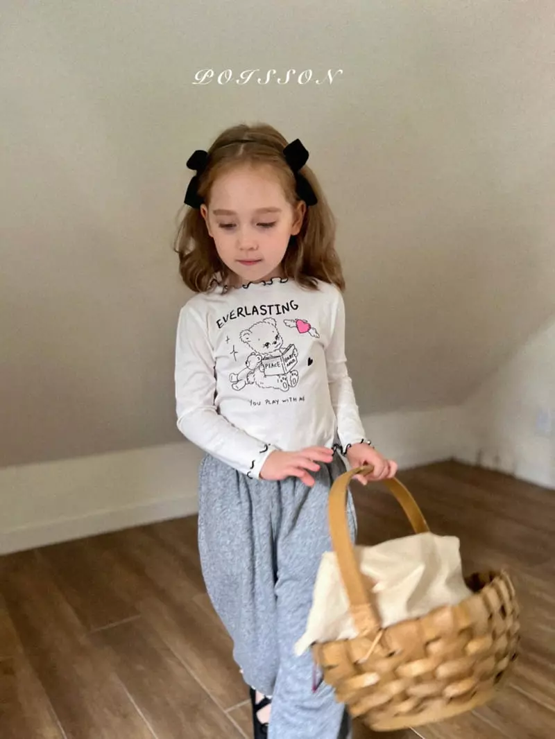Poisson - Korean Children Fashion - #childrensboutique - Angel Bear Crop Tee - 9