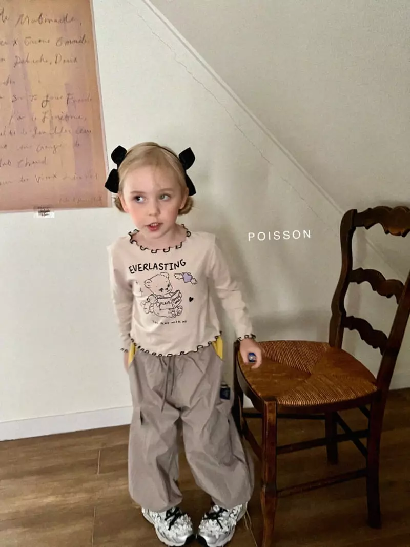 Poisson - Korean Children Fashion - #fashionkids - Angel Bear Crop Tee - 12