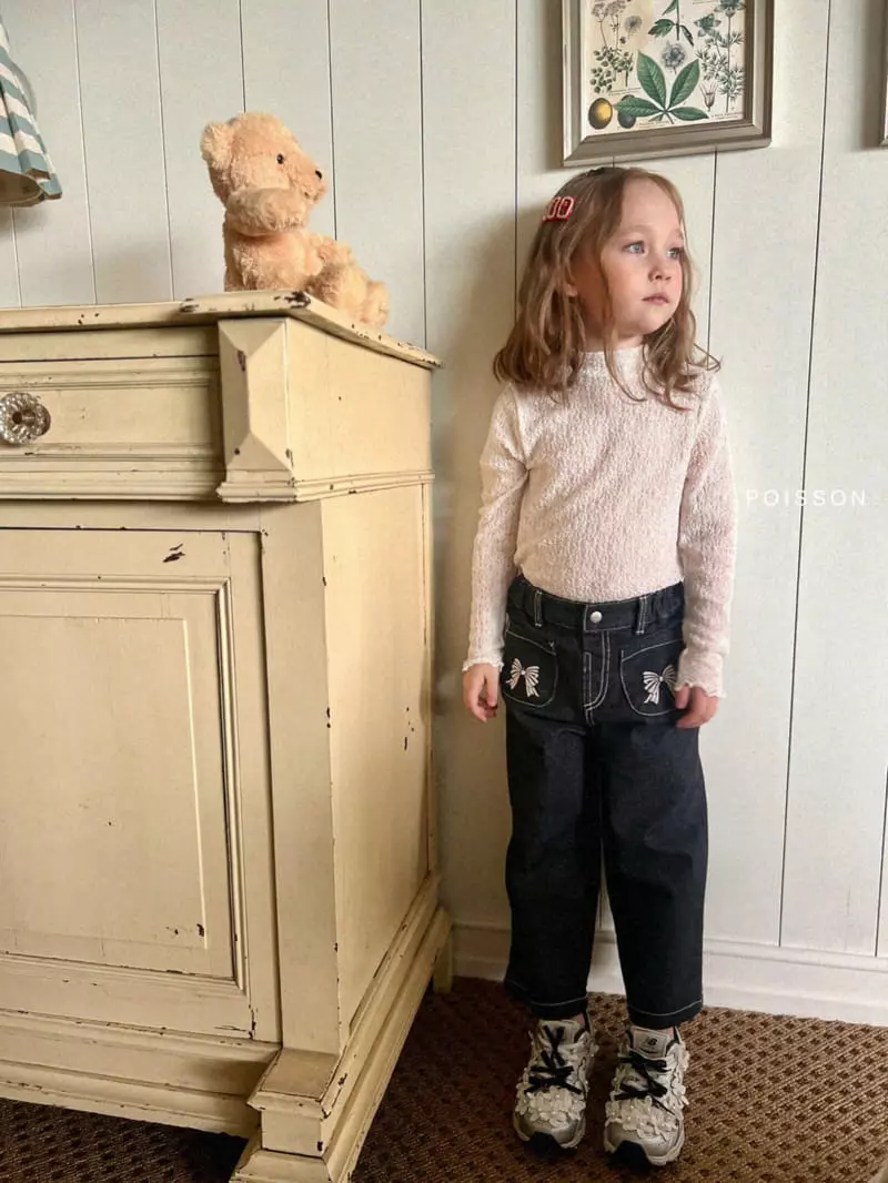 Poisson - Korean Children Fashion - #kidsshorts - Leads Lace Tee - 6
