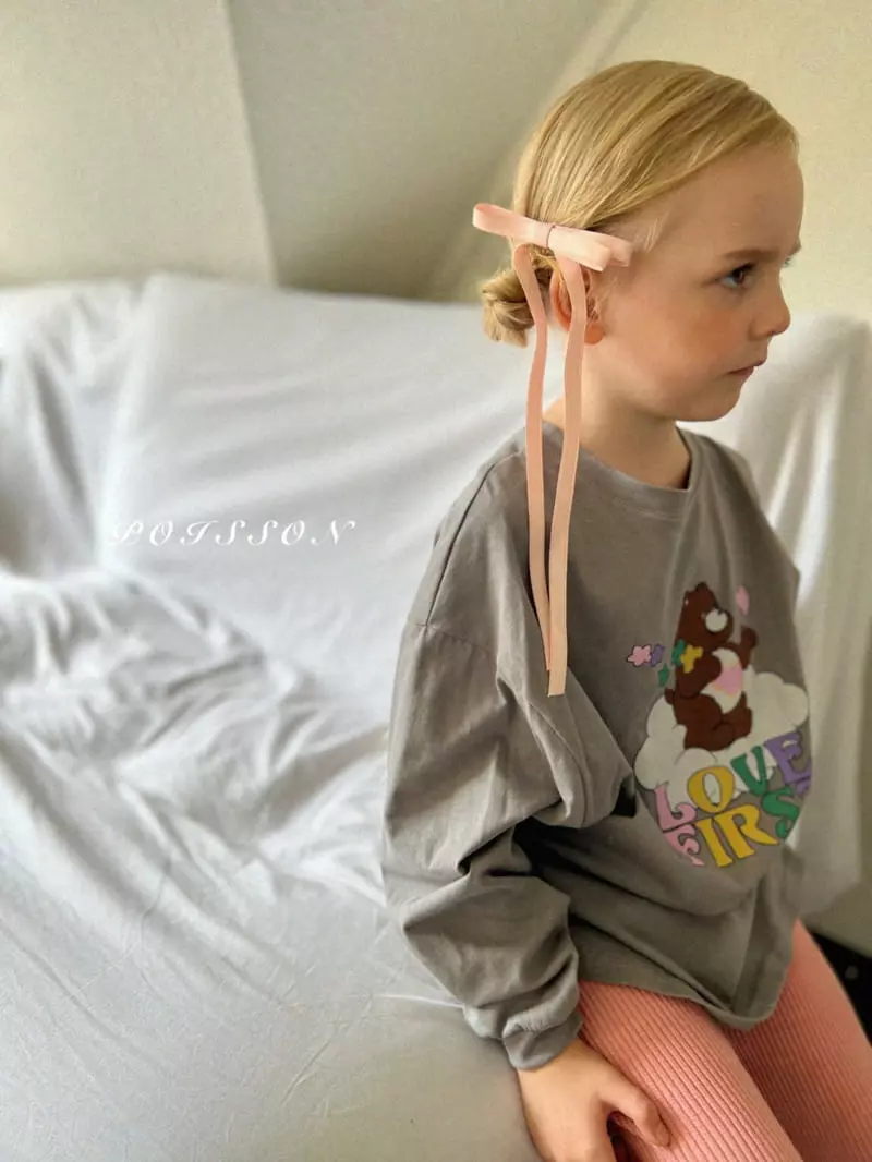 Poisson - Korean Children Fashion - #littlefashionista - Love Bear Tee - 8