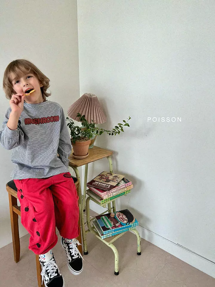 Poisson - Korean Children Fashion - #littlefashionista - Apple Terry Pants