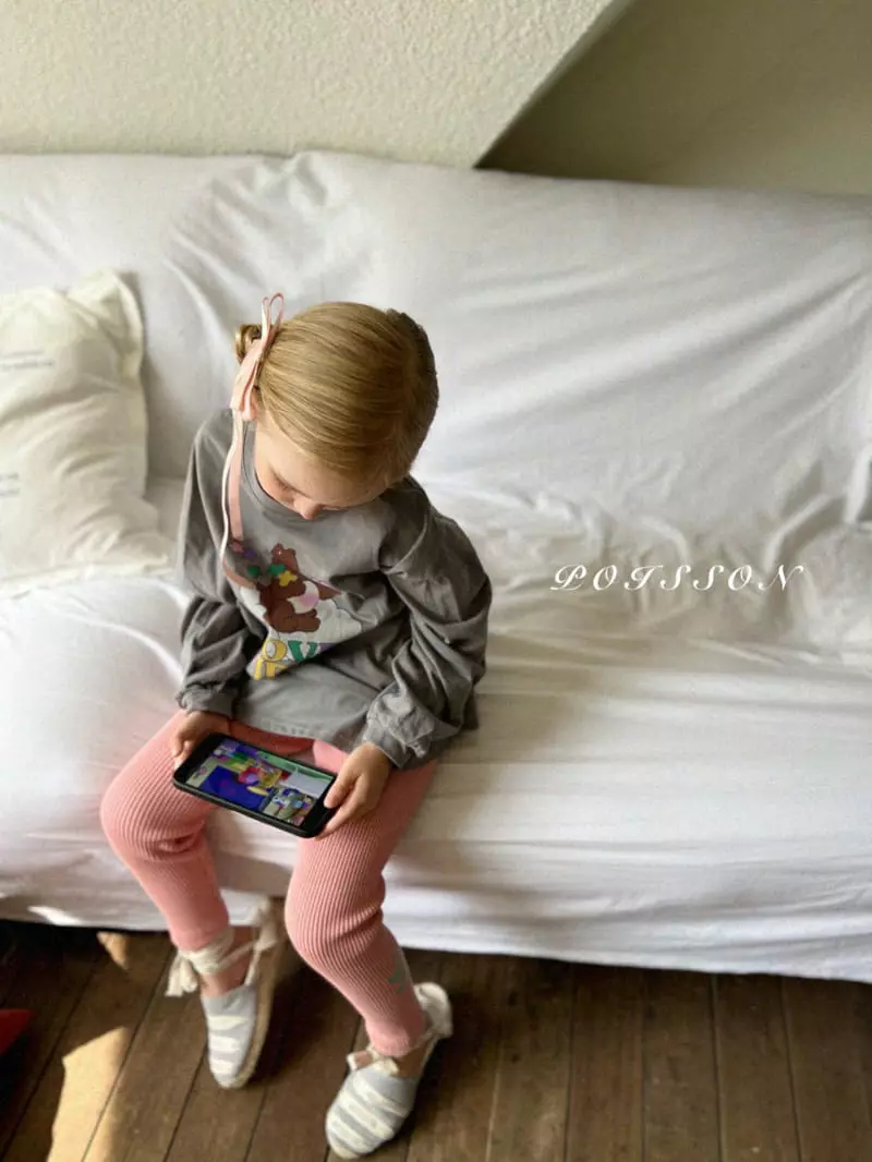 Poisson - Korean Children Fashion - #magicofchildhood - Love Bear Tee - 9