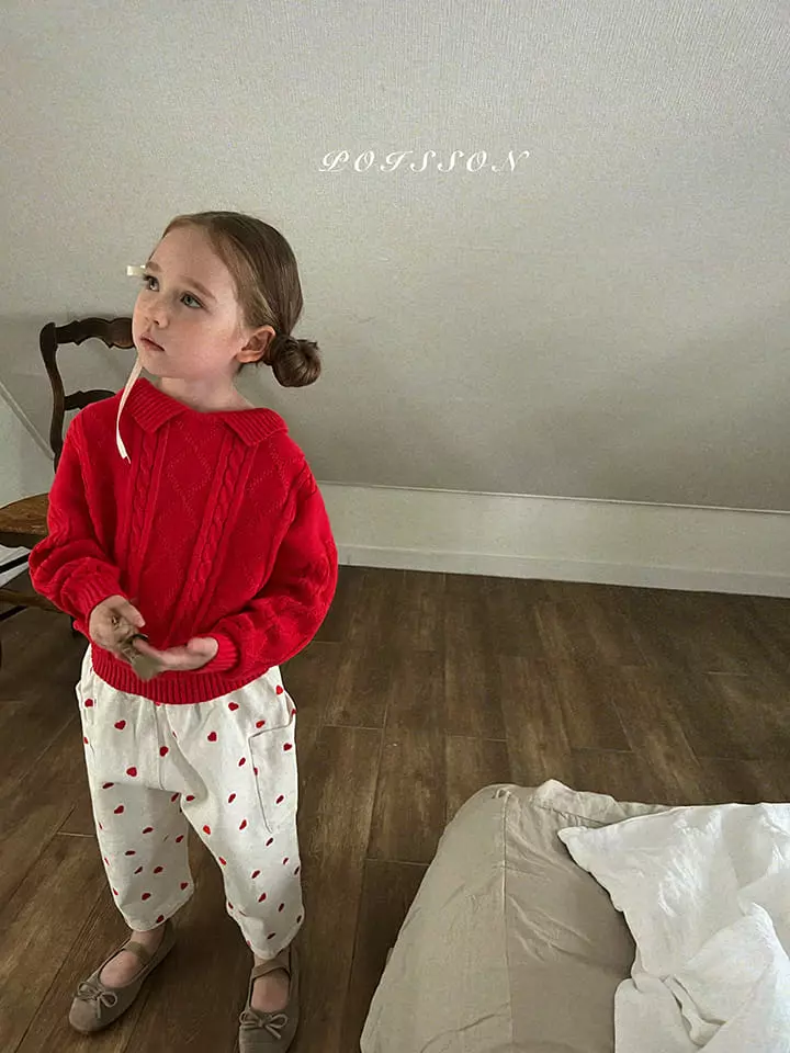 Poisson - Korean Children Fashion - #minifashionista - Heart Pants - 5