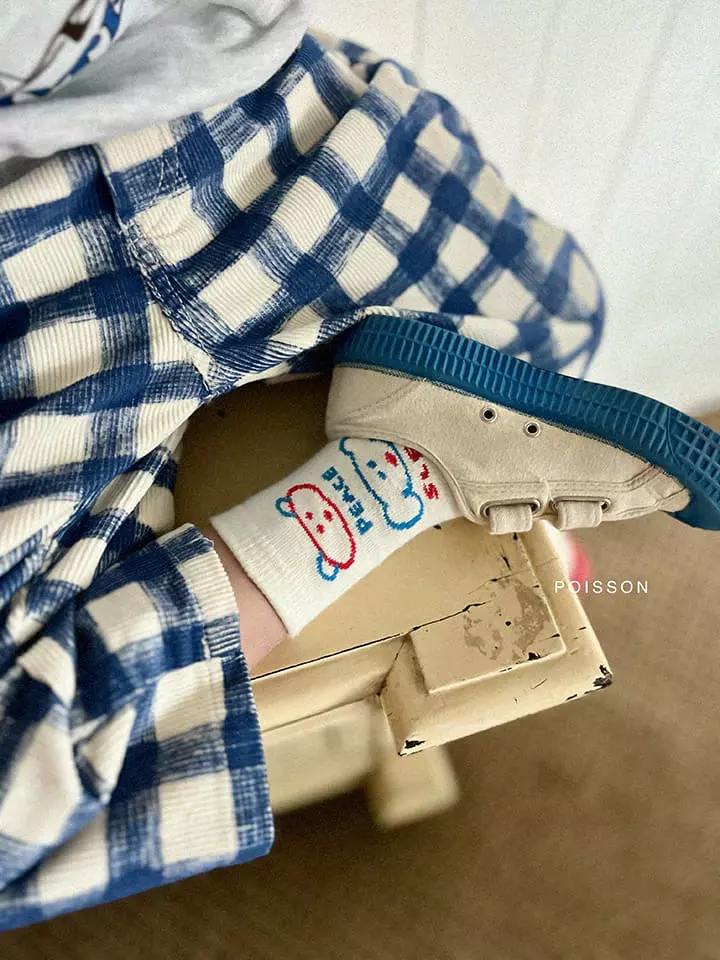 Poisson - Korean Children Fashion - #prettylittlegirls - Check Rib Pants - 9