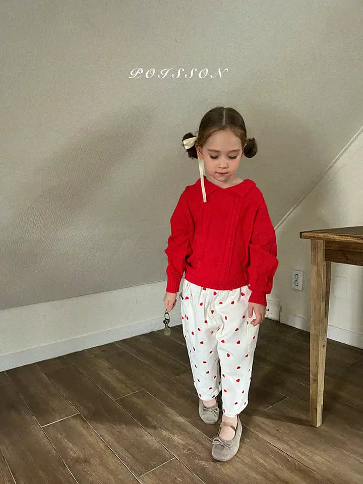 Poisson - Korean Children Fashion - #prettylittlegirls - Heart Pants - 6