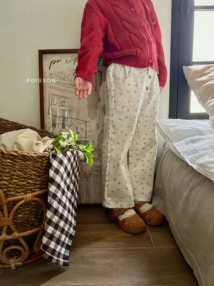 Poisson - Korean Children Fashion - #prettylittlegirls - Yello Flower Pants - 5