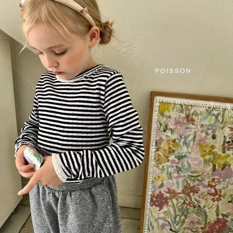 Poisson - Korean Children Fashion - #prettylittlegirls - Eyelet St Tee - 12
