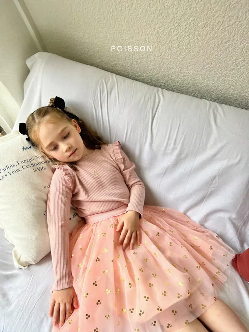 Poisson - Korean Children Fashion - #minifashionista - Beang Frill Tee - 4