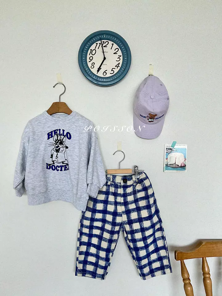 Poisson - Korean Children Fashion - #todddlerfashion - Check Rib Pants - 10