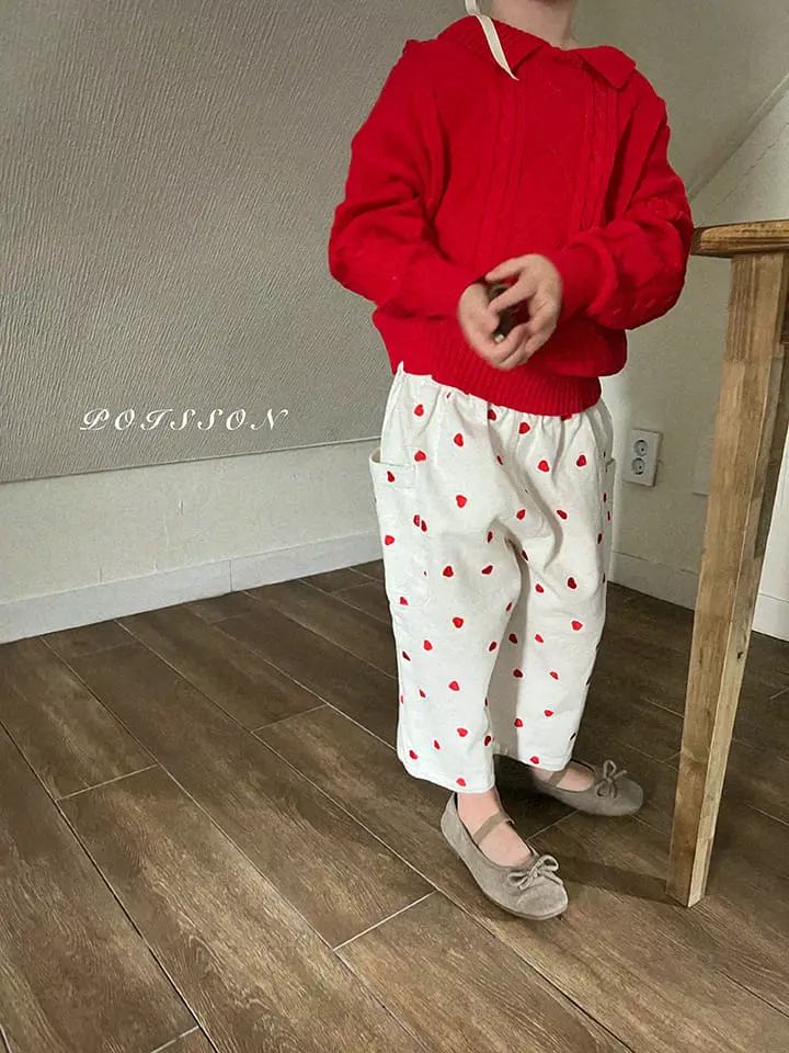 Poisson - Korean Children Fashion - #todddlerfashion - Heart Pants - 7