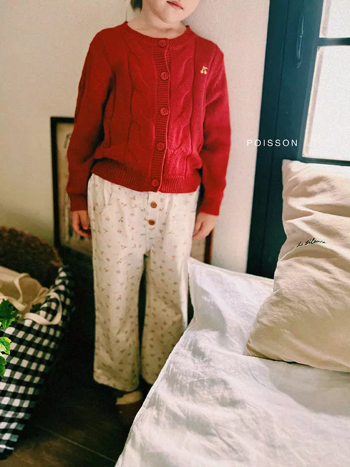 Poisson - Korean Children Fashion - #todddlerfashion - Yello Flower Pants - 6