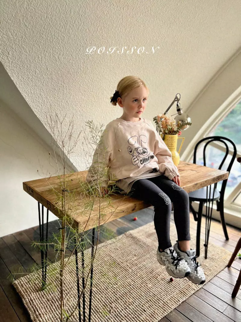 Poisson - Korean Children Fashion - #todddlerfashion - Drawing Leggings - 2