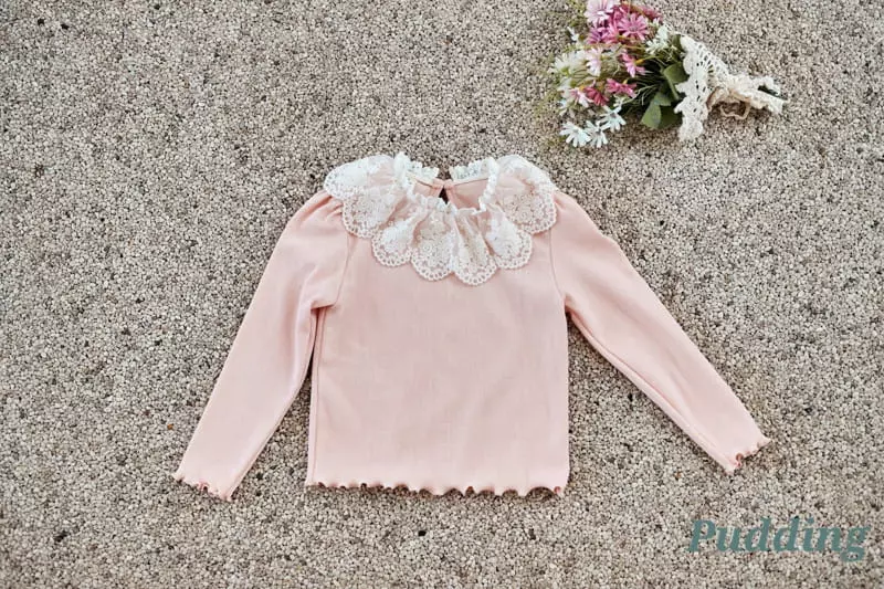 Pudding - Korean Children Fashion - #kidsstore - Frill Tee - 2
