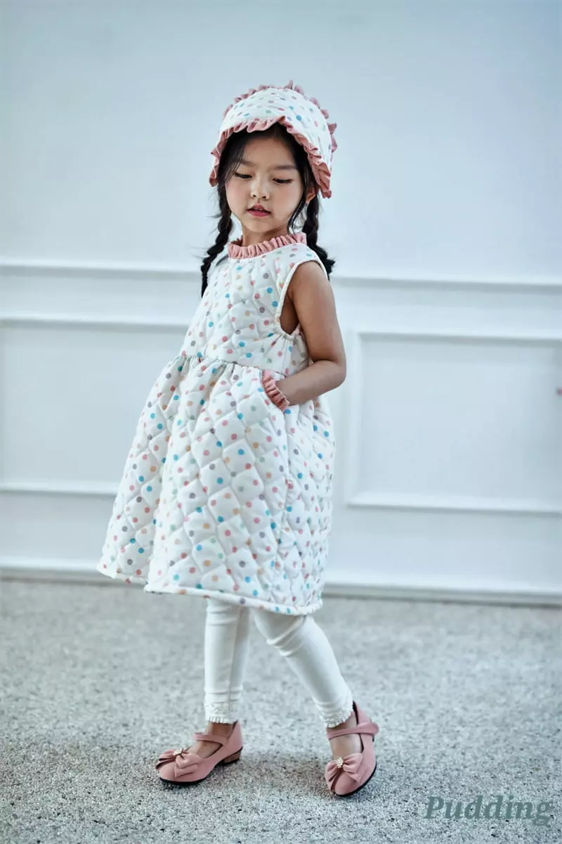 Pudding - Korean Children Fashion - #littlefashionista - Quilting One-piece - 5