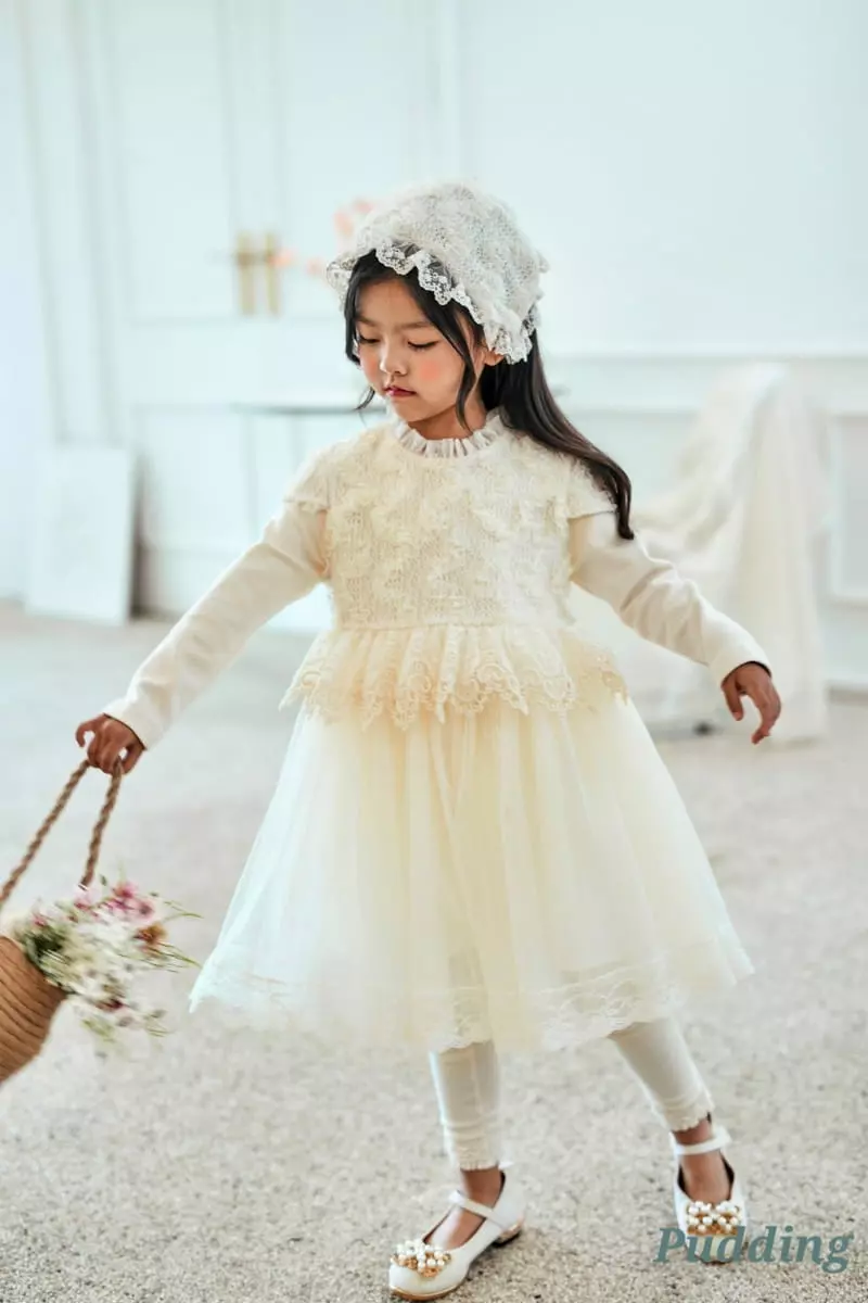 Pudding - Korean Children Fashion - #littlefashionista - Lace One-piece - 4