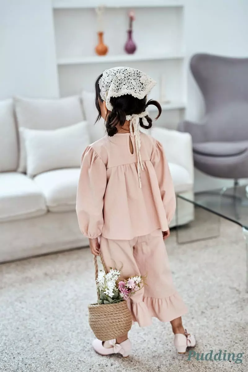 Pudding - Korean Children Fashion - #prettylittlegirls - Frill Top Bottom Set - 9