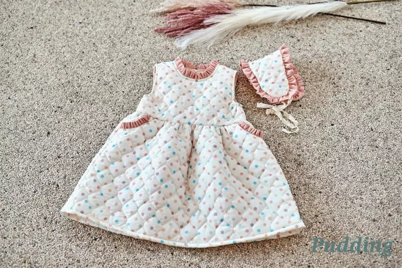 Pudding - Korean Children Fashion - #prettylittlegirls - Quilting One-piece - 8