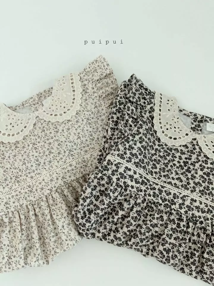 Puipui - Korean Children Fashion - #kidsshorts - Anne Flower One-piece - 4