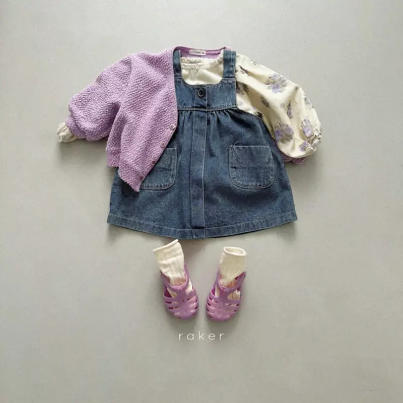 Raker - Korean Children Fashion - #Kfashion4kids - I Am Jumper Skirt Burgundy Rib - 5