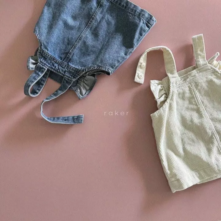 Raker - Korean Children Fashion - #stylishchildhood - Ribbon Frill Jumper Skirt - 4
