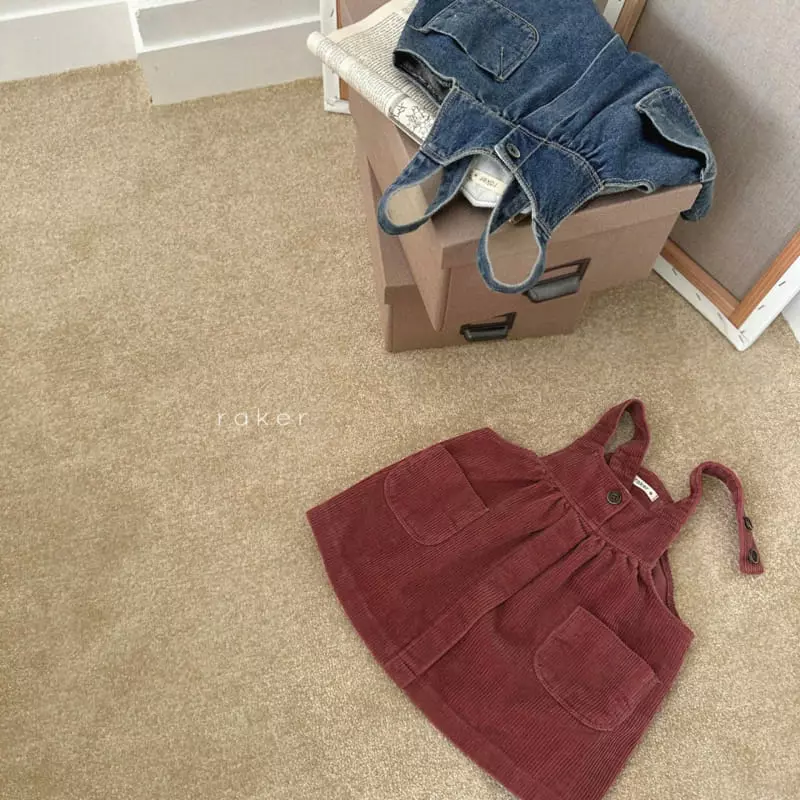 Raker - Korean Children Fashion - #fashionkids - I Am Jumper Skirt Burgundy Rib