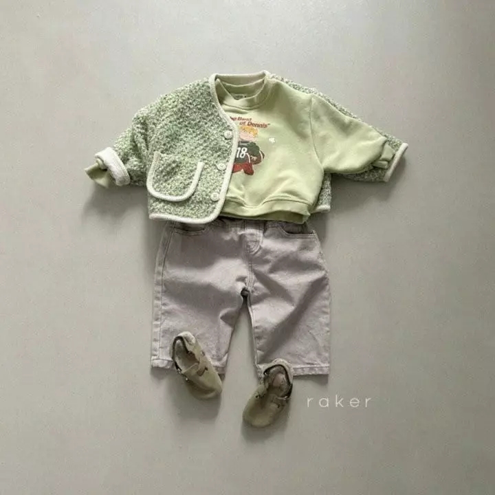 Raker - Korean Children Fashion - #magicofchildhood - Mus Mue Jacket Green Twid - 4
