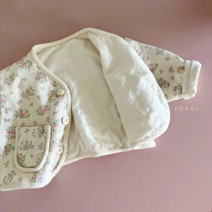 Raker - Korean Children Fashion - #minifashionista - Mus Mue Jacket Flower - 3
