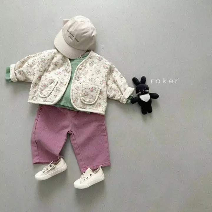 Raker - Korean Children Fashion - #minifashionista - Mus Mue Jacket Flower - 4
