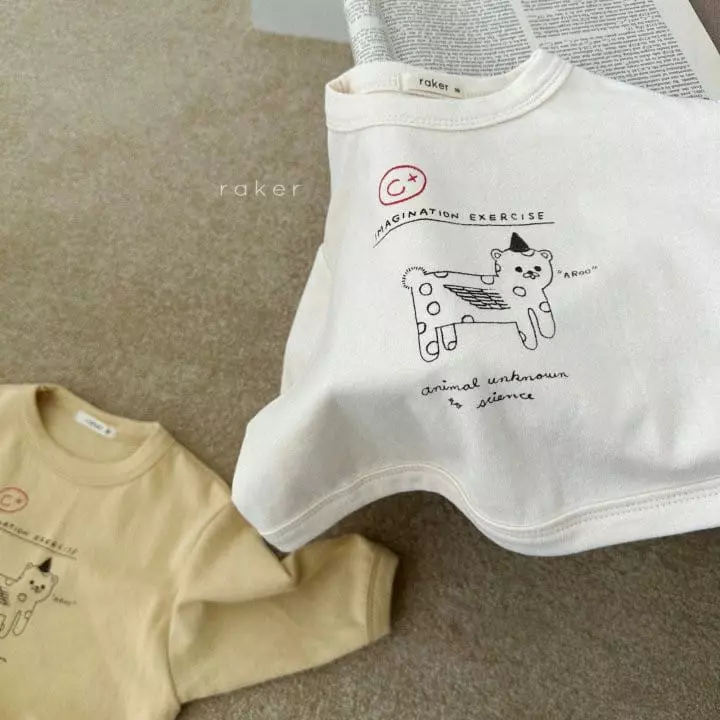 Raker - Korean Children Fashion - #prettylittlegirls - Animal Piping Tee - 3