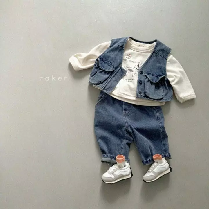 Raker - Korean Children Fashion - #stylishchildhood - Animal Piping Tee - 6