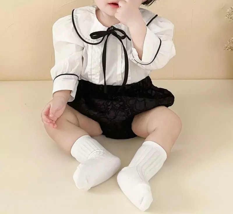 Reve Kid - Korean Baby Fashion - #babyboutique - White Bloomer Set