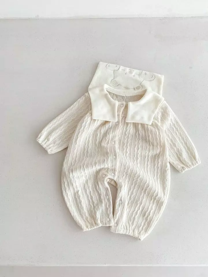 Reve Kid - Korean Baby Fashion - #babyootd - Twist Bear Bodysuit - 3