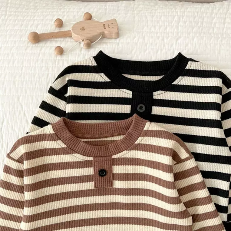 Reve Kid - Korean Baby Fashion - #babyoutfit - ST Knit Top Bottom Set - 3
