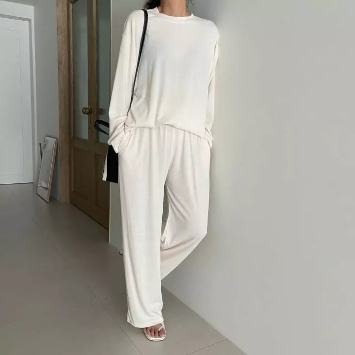 Ripple - Korean Women Fashion - #momslook - Cookie Top Bottom Set