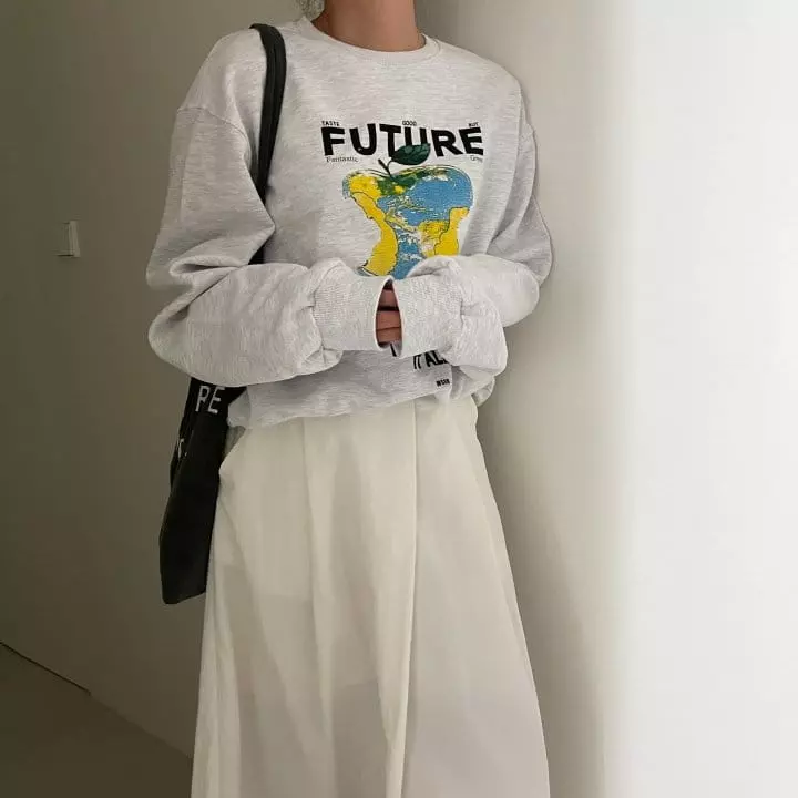 Ripple - Korean Women Fashion - #momslook - Apple Sweatshirt