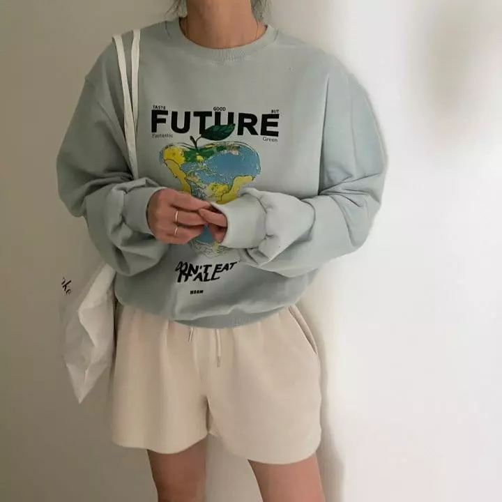 Ripple - Korean Women Fashion - #momslook - Apple Sweatshirt - 3