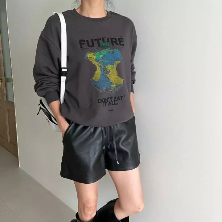 Ripple - Korean Women Fashion - #womensfashion - Apple Sweatshirt - 2