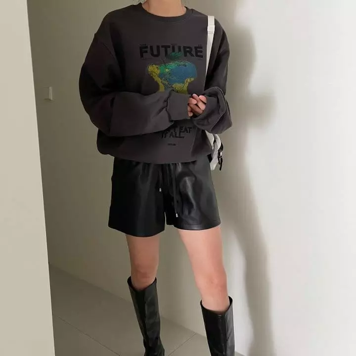 Ripple - Korean Women Fashion - #momslook - Apple Sweatshirt - 4